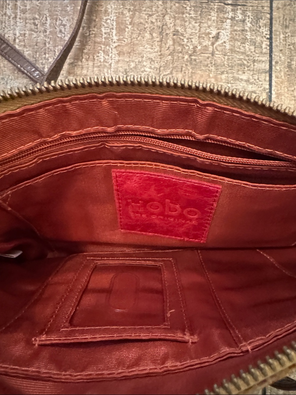 HOBO Mustard Yellow Crossbody with Brown Strap - Picture 3 of 7